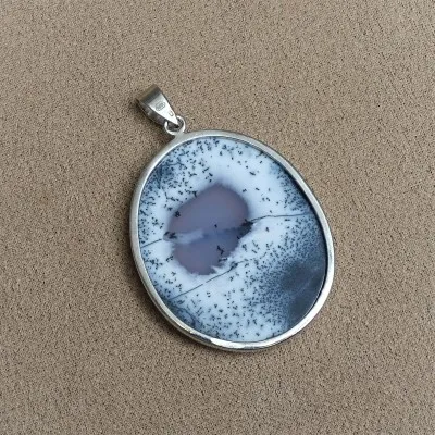 Dendritischer Opal (Merlinit) Anhänger 21,3g, Madagaskar