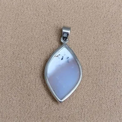 Dendritic opal (merlinite) pendant 7.5g, Madagascar