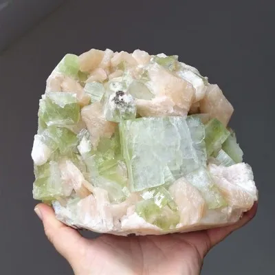 Grüner Apophyllit, Stilbit 2032g, Indien