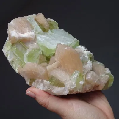 Grüner Apophyllit, Stilbit 2032g, Indien