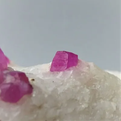 Ruby natural crystals in marble 783g, Vietnam