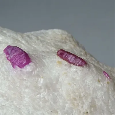 Ruby natural crystals in marble 1055g, Vietnam