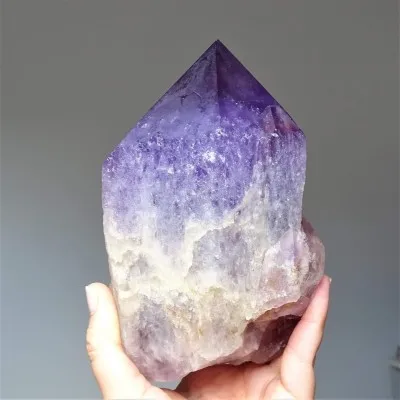 Natürlicher Amethystkristall mit Ametrin, elestial 1694g, Bolivien