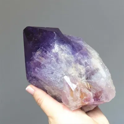 Amethyst natural crystal with ametrine, elestial 1694g, Bolivia