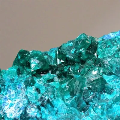 Dioptas natural crystals in rock 1526g, Congo