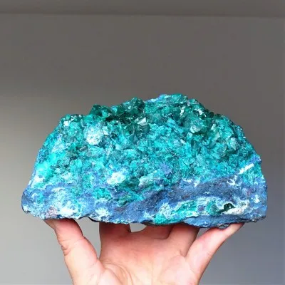 Dioptas natural crystals in rock 1526g, Congo