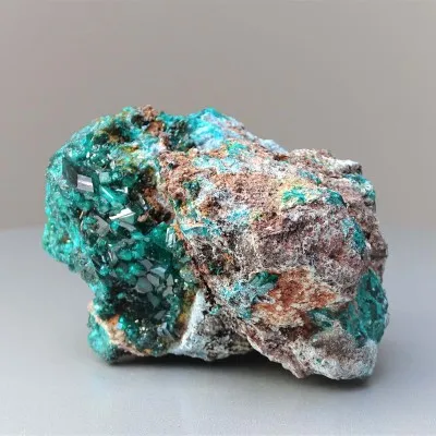 Dioptas natural crystals in rock 207g, Congo