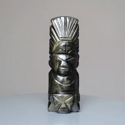 Obsidián zlatý, Aztécký totem 124g, Mexiko