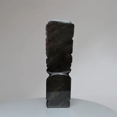 Golden obsidian, Aztec totem 272g, Mexico