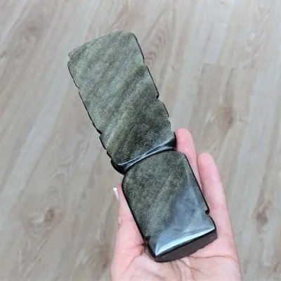 Obsidián zlatý, Aztécký totem 272g, Mexiko
