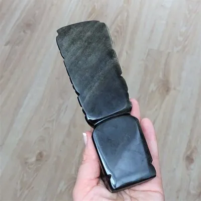 Golden obsidian, Aztec totem 272g, Mexico