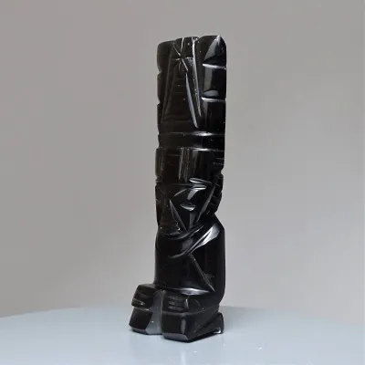 Golden obsidian, Aztec totem 231g, Mexico