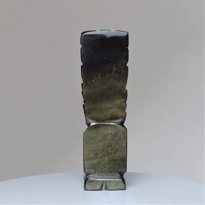 Golden obsidian, Aztec totem 231g, Mexico