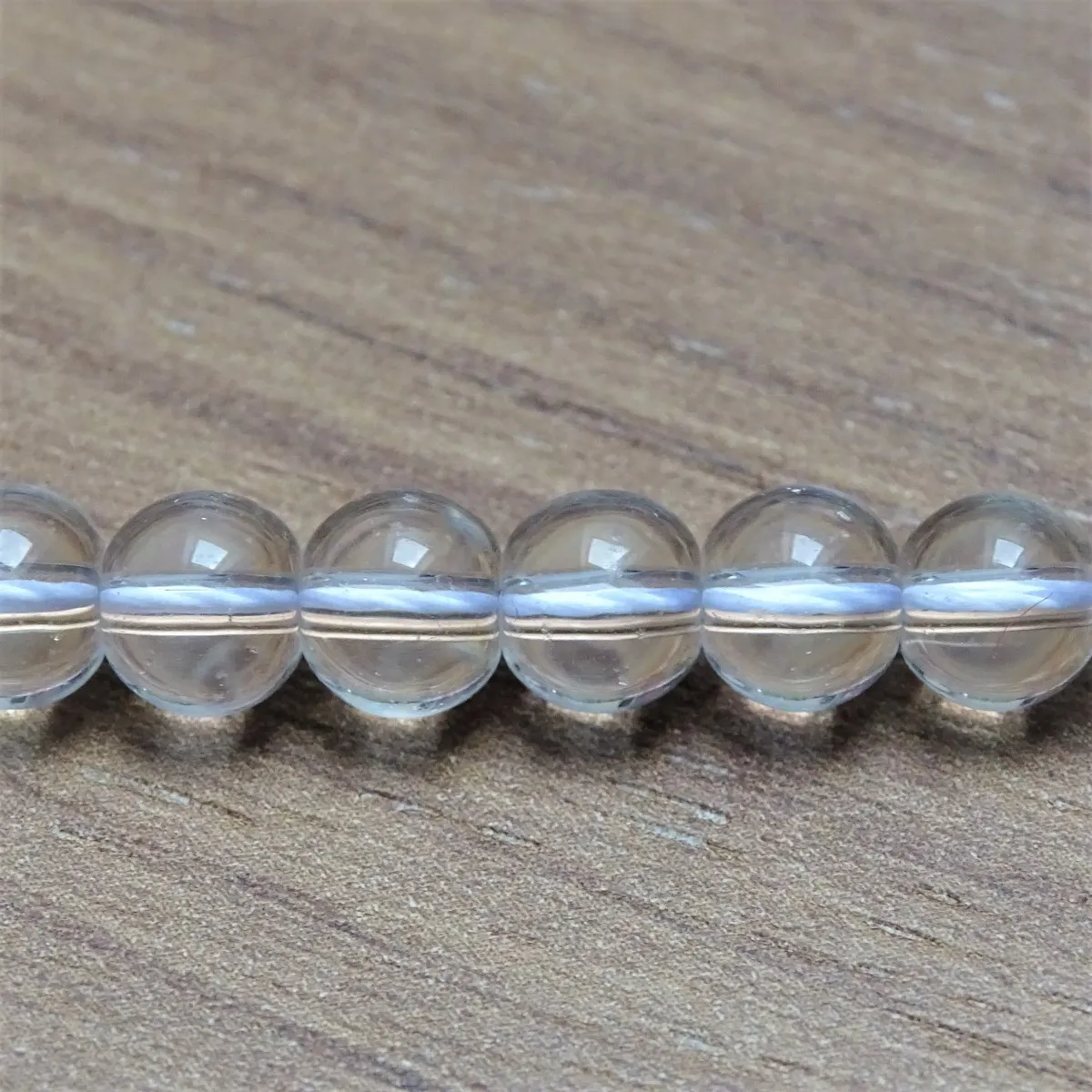 Natural quartz crystal beads - Ø 7,5 mm