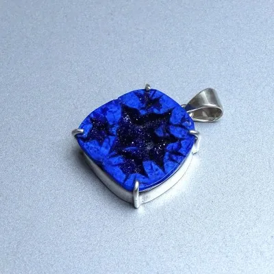 Azurit-Anhänger in Silber 11,1g, Russland