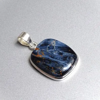 Pietersit natürlicher Mineralanhänger in Silber 10,3g, Namibia