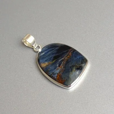 Pietersit natürlicher Mineralanhänger in Silber 11,2g, Namibia
