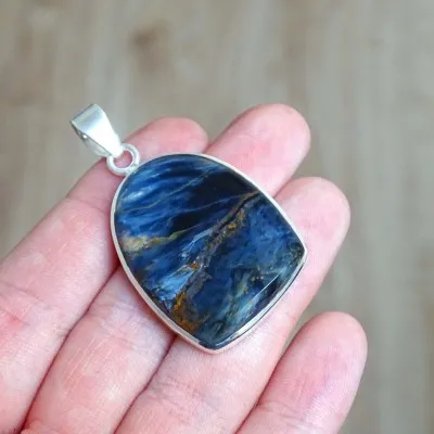 Pietersit natürlicher Mineralanhänger in Silber 11,2g, Namibia
