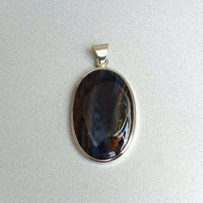Pietersit natürlicher Mineralanhänger in Silber 10,2g, Namibia
