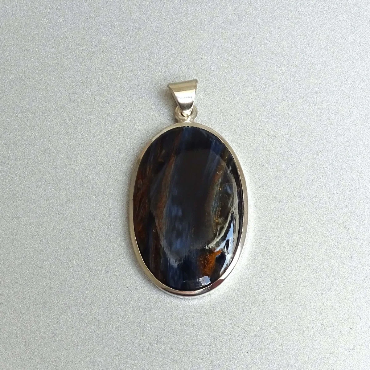 Pietersit natürlicher Mineralanhänger in Silber 10,2g, Namibia