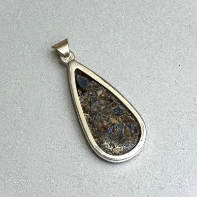 Pietersit natürlicher Mineralanhänger in Silber 10,4g, Namibia