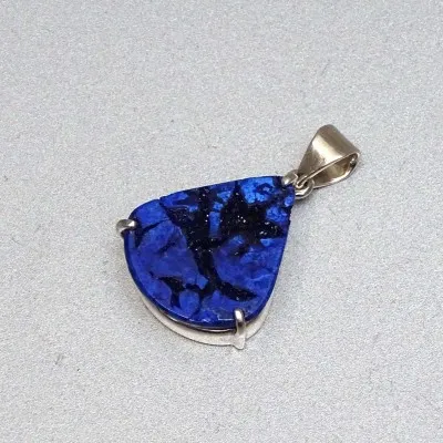 Azurit-Anhänger in Silber 7,8g, Russland