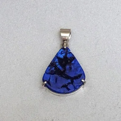 Azurit-Anhänger in Silber 7,8g, Russland