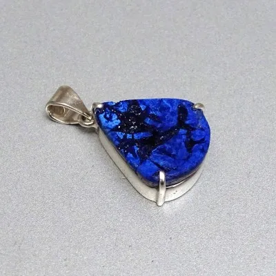 Azurit-Anhänger in Silber 7,8g, Russland