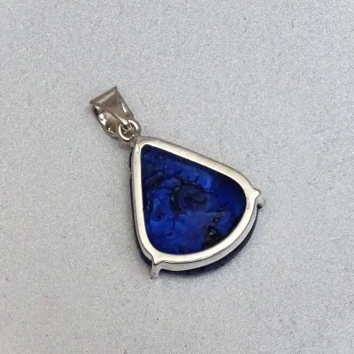 Azurite pendant in silver 7.8g, Russia
