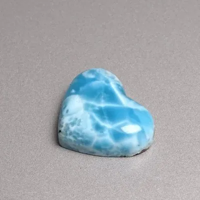 Larimar srdce kabošon top kvalita 13,3g, Dominikánská republika