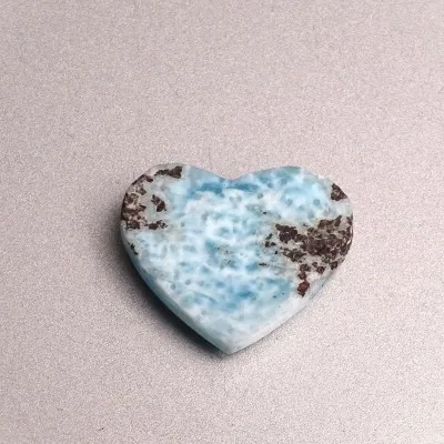 Larimar srdce kabošon top kvalita 13,3g, Dominikánská republika