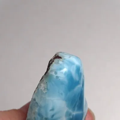 Larimar srdce kabošon top kvalita 13,3g, Dominikánská republika