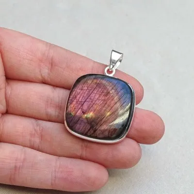 Labradorit-Anhänger in Silber 15,6g, Madagaskar