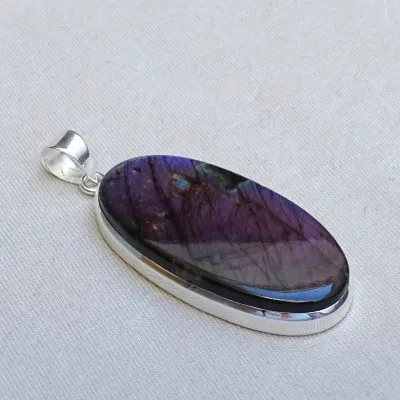 Labradorit-Anhänger in Silber 22,1g, Madagaskar