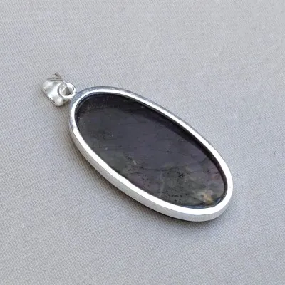 Labradorit-Anhänger in Silber 22,1g, Madagaskar