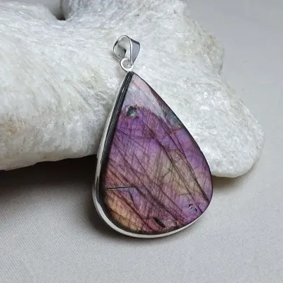 Labradorit-Anhänger in Silber 27,6g, Madagaskar