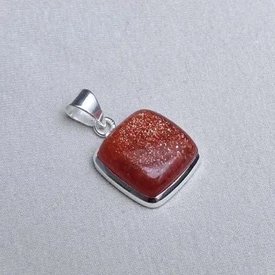 Sunstone pendant in silver 6.1g, top quality, India