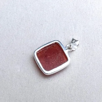 Sonnenstein-Anhänger aus Silber 6,1g, Top-Qualität, Indien