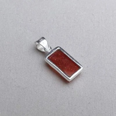 Sonnenstein-Anhänger aus Silber 5,6g, Top-Qualität, Indien