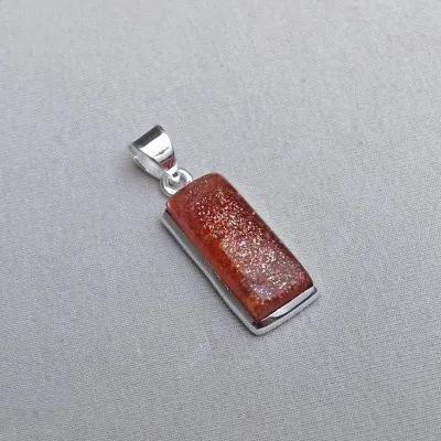 Sunstone pendant in silver 5.1g, top quality, India