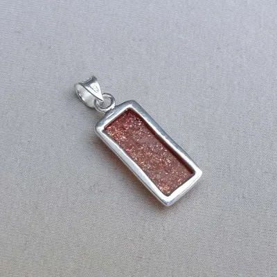 Sonnenstein-Anhänger aus Silber 5,1g, Top-Qualität, Indien