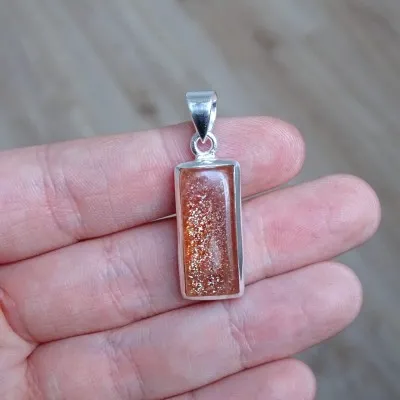 Sunstone pendant in silver 5.1g, top quality, India