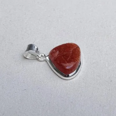 Sunstone pendant in silver 5.9g, top quality, India