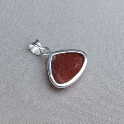 Sunstone pendant in silver 5.9g, top quality, India