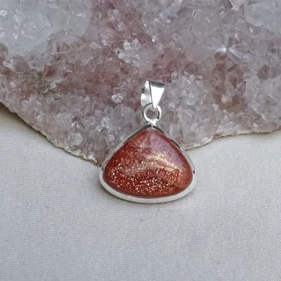Sunstone pendant in silver 5.9g, top quality, India