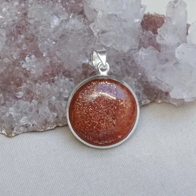 Sonnenstein-Anhänger aus Silber 13,1g, Top-Qualität, Indien