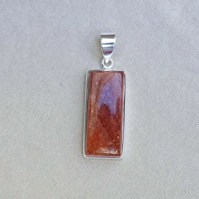 Sunstone pendant in silver 8.8g, top quality, India