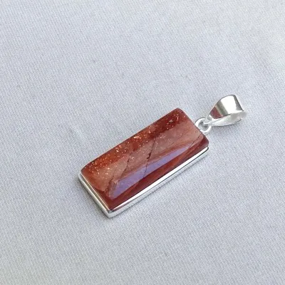 Sunstone pendant in silver 8.8g, top quality, India