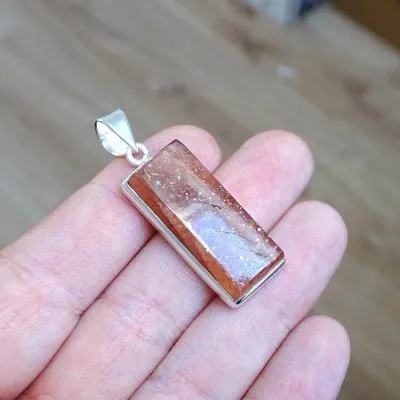 Sunstone pendant in silver 8.8g, top quality, India
