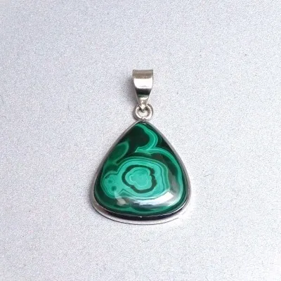 Malachite pendant in silver 9.5g, Congo
